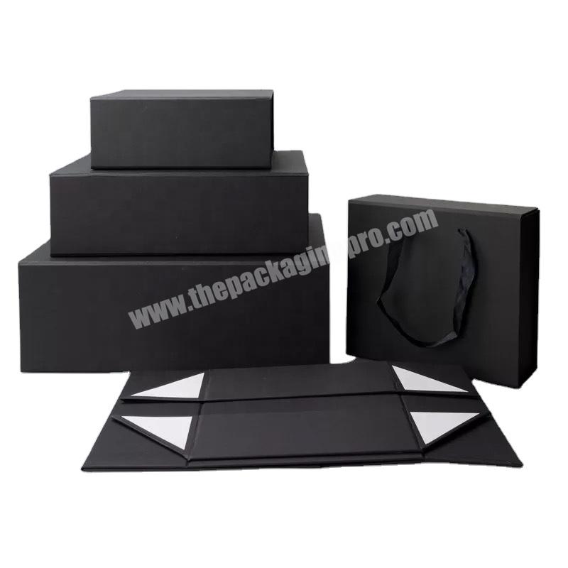 Custom Cardboard Magnet Folding Boxes With Ribbons Luxury Gift Packaging Boxes Packing Boxes For Clothes