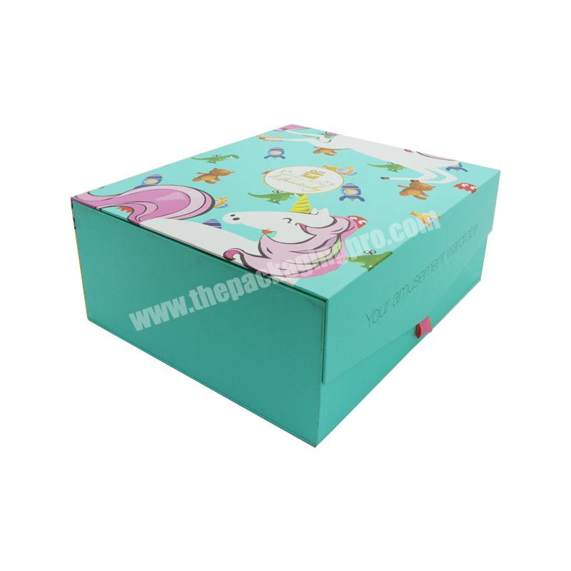 Custom Colorful  Paper Box Package Hair Wig  Shoes Garments Boxes Magnetic Gift Packaging Boxes With Logo