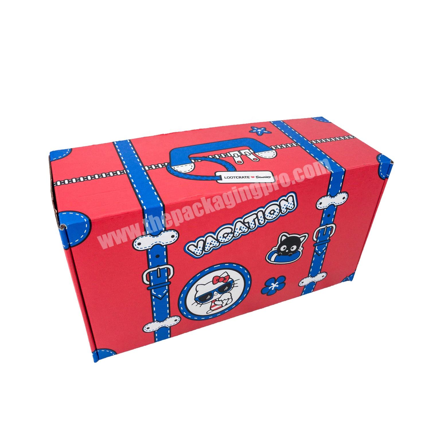 Custom Corrugated Mailing Box, Red Corrugated Paper For Clothes Shipping Boxes With Custom Logo