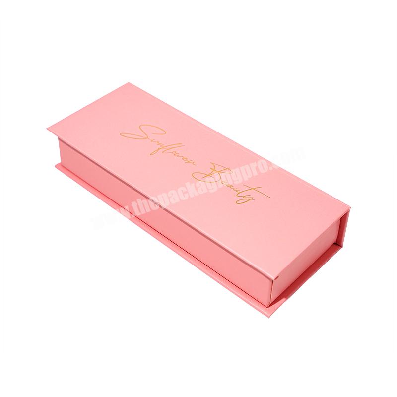 Custom Design LOGO SIZE  Cardboard Luxury Gift Satin Lined  cosmetics Extension  Packaging FLAP Box