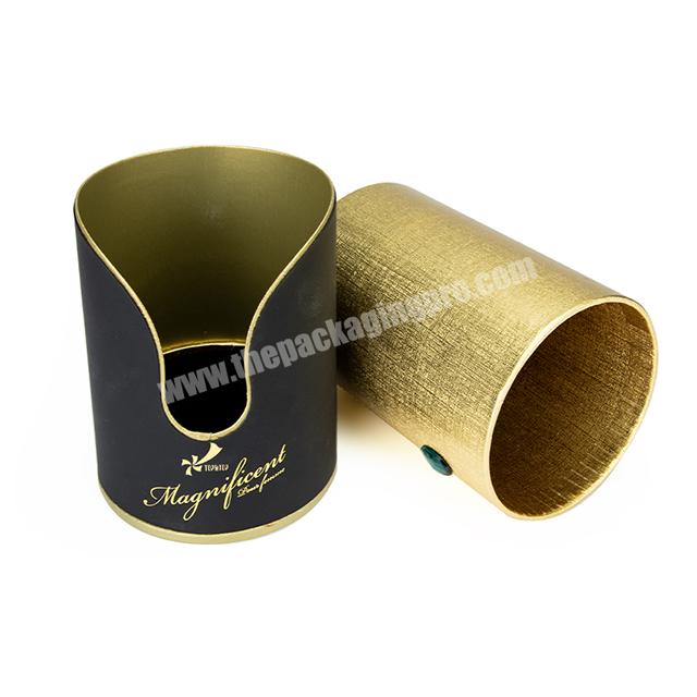 Custom Design Unique Round Paper Tube Packaging Gold Foil Color Tube Gift Box