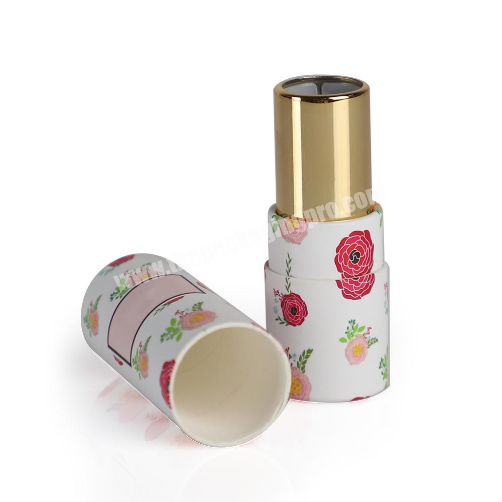 Custom Eco Friendly empty cardboard paper box lipstick cylinder tube luxury containers and packaging