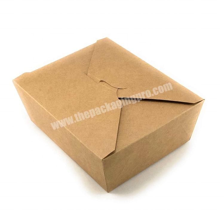 Custom Food Grade Paper Packaging Box Disposable Container Kraft Lunch Box Take Out Away Fast Food Boxes