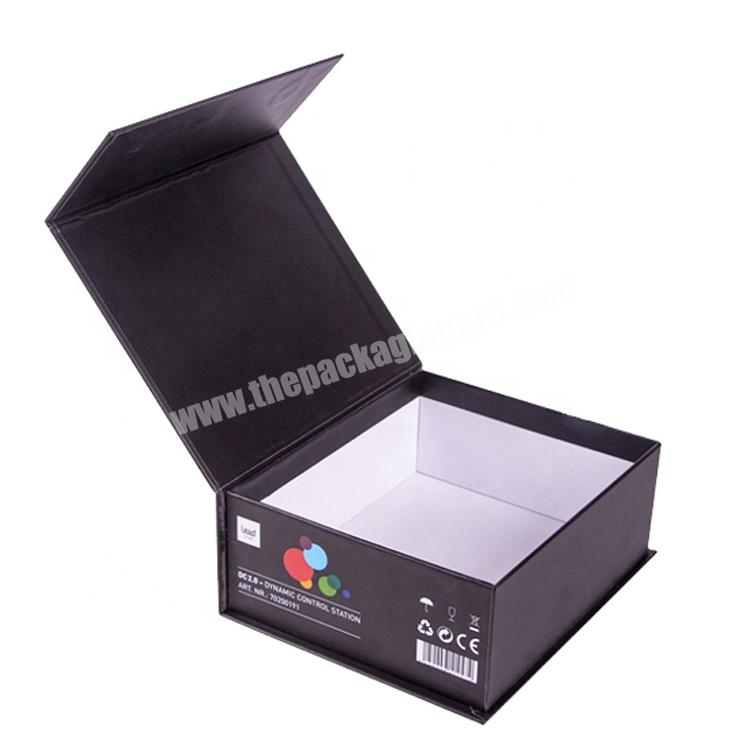 Custom High-grade Black Rigid Paperboard Magnet Closure Gift Box Paper Packaging Box for Electronic