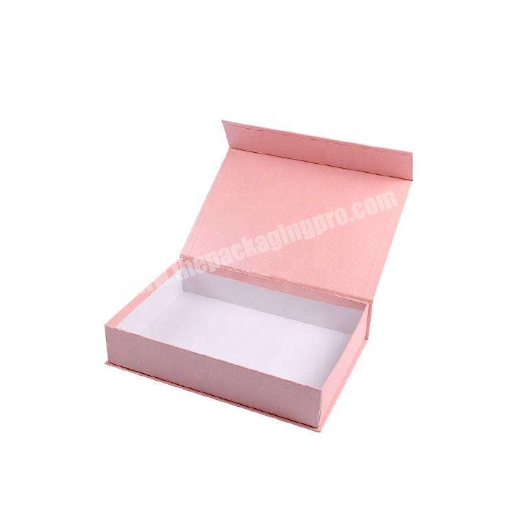Custom High-grade Rectangular Flip-over Book-shaped Paper Paperboard Embossing Cosmetics Packing Gift Box