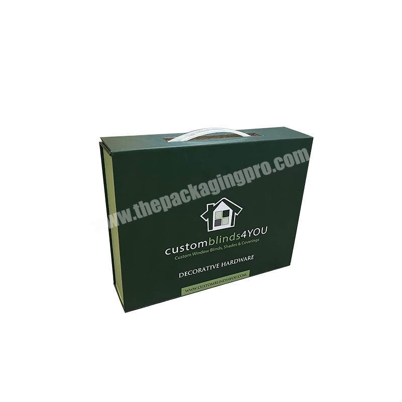 Custom Logo Color Printing Luxury Green Cardboard Paper Cosmetic Packing Box Magnetic Closure Flip Gift Paper box