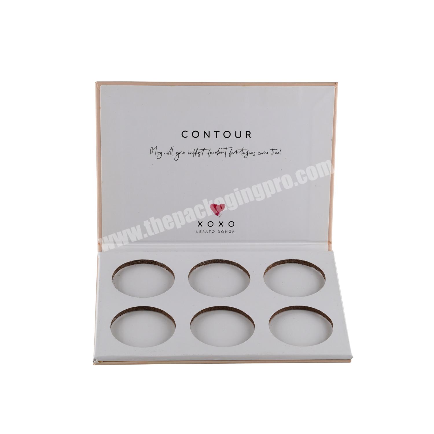 Custom Logo Cosmetic Box Paper Magnetic Cardboard Packaging Empty Makeup Box Eyeshadow Palette Box