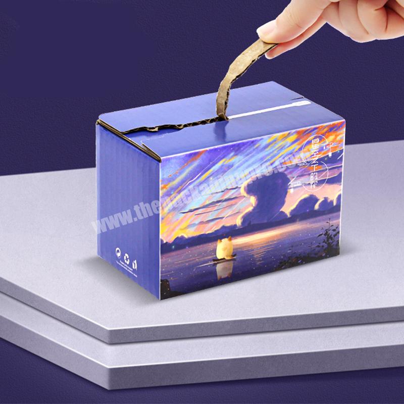 Custom Logo Design Carton Apparel Clothes Packaging Shipping Boxes Corrugated Shipping Mailer Paper Box for Clothes