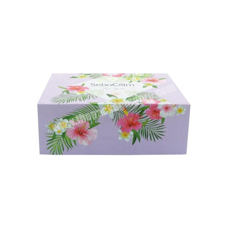 Custom Logo HOT Luxury Magnetic Gift  Packaging Ribbon Handle Folding  Hard Rigid Cardboard Paper Box