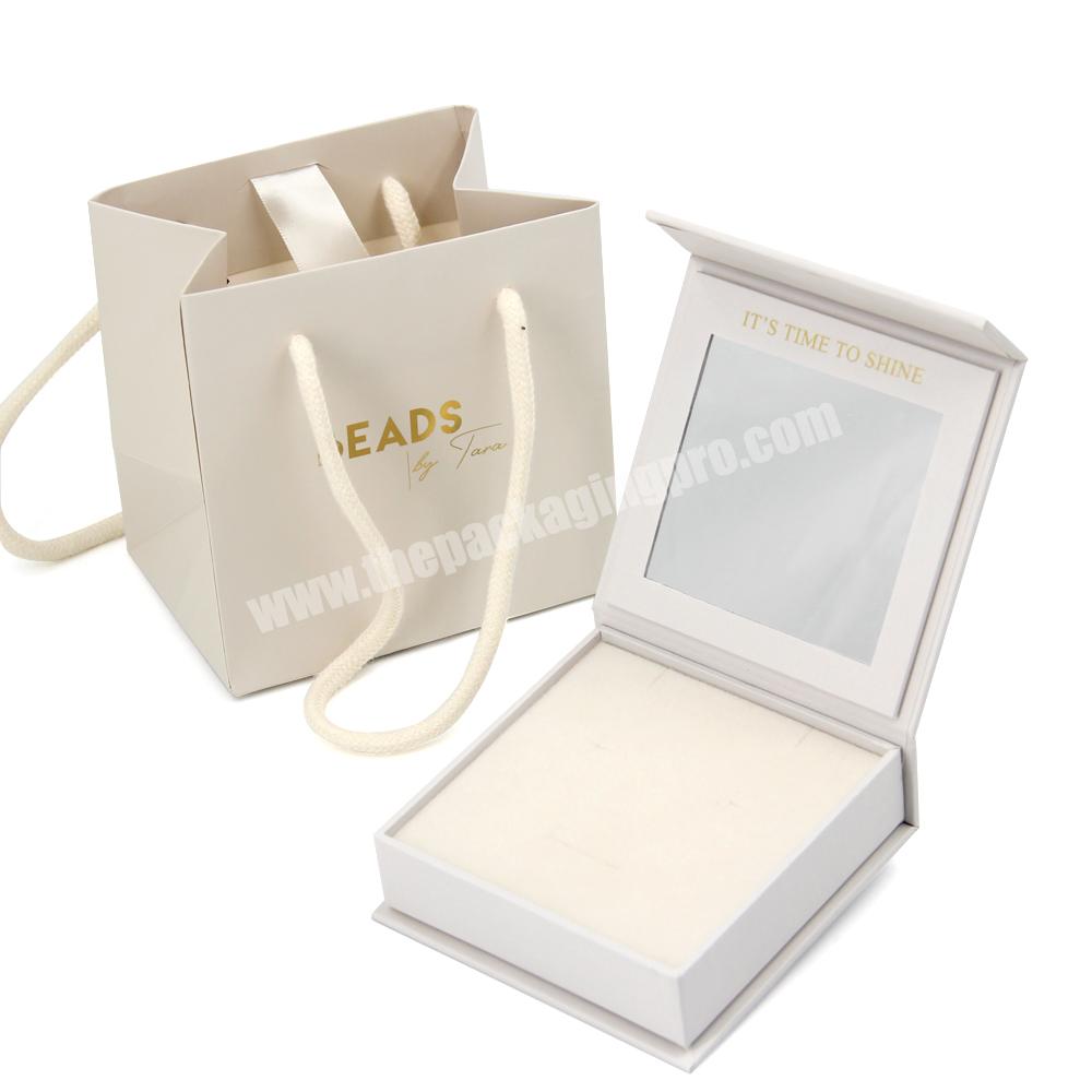 Custom Logo Jewelry Box Packaging Elegant Design Jewellery Necklace Ring Gift Set Paper Packing Boxes Luxury Earring Boxes