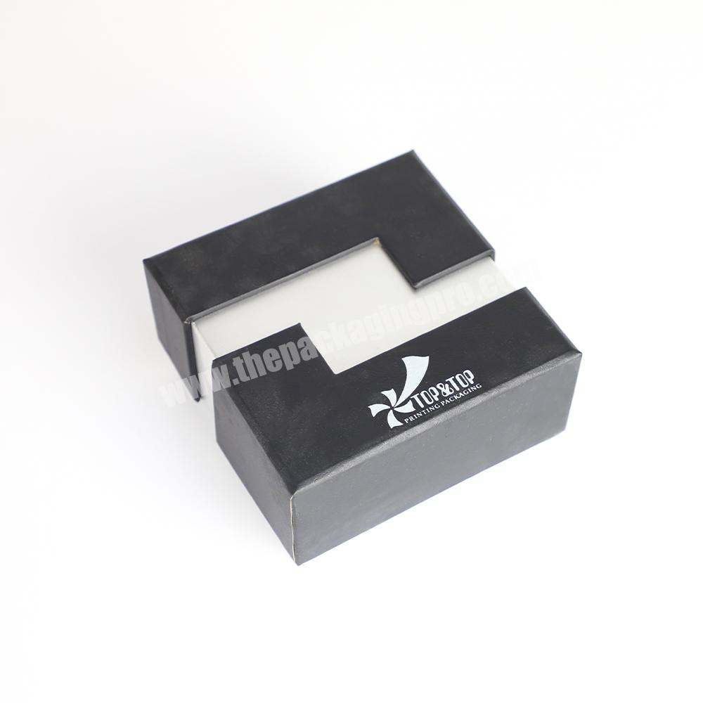 Custom Logo Luxury Cardboard Paper Packaging Black Removable Lid Rigid Gift Boxes With Neck