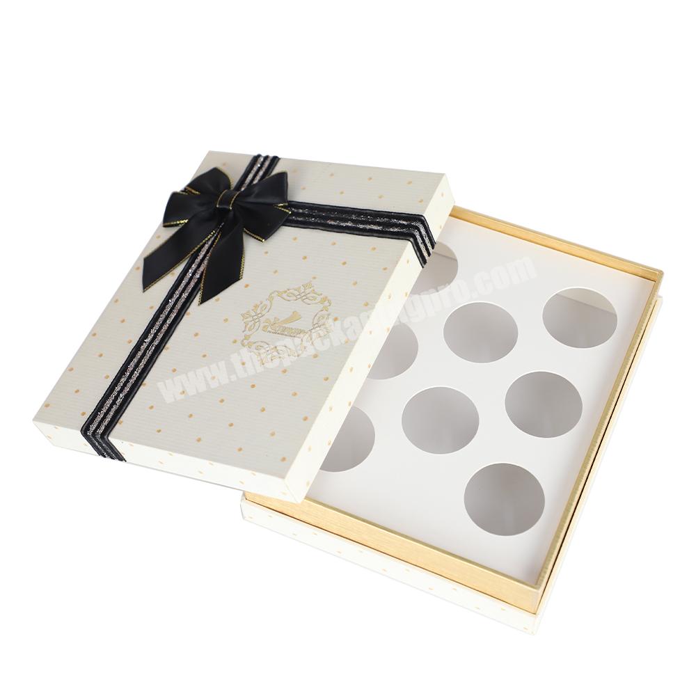 Custom Logo Luxury White Cardboard Paper Packaging Removable Lid Rigid Gift Box With Ribbon