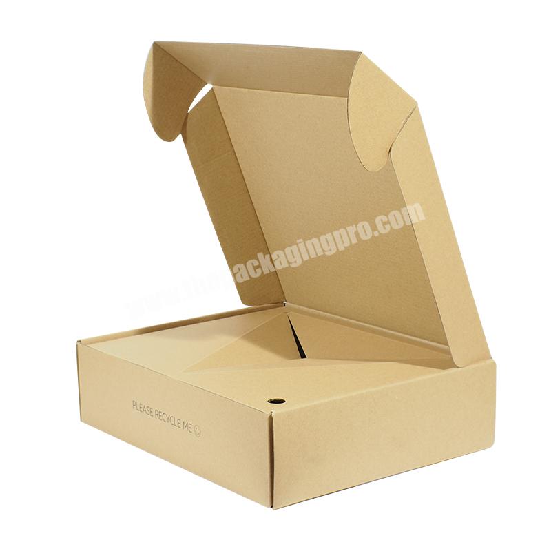 Custom Logo Mailer Paper Packing Wholesale Color Recycled Corrugated Kraft Brown  Shipping Paper Mailing Box