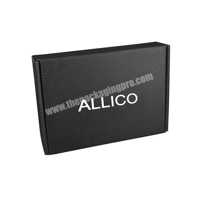 Custom Logo Packaging Black Mailer Box For Personal Care and Clothing Shipping Corrugated Gift Mailing  Box Underwear