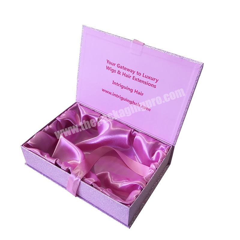 Custom Logo Popular Virgin Human Hair Bundle Packaging Box Luxury Cardboard Paper Gift Box For Wig