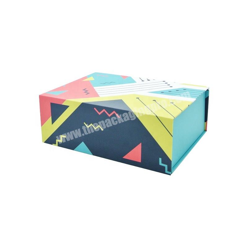 Custom Logo Printed  Rigid Paper Box Cardboard Clothes Packaging Luxury Gift Magnetic Boxes with Magnetic Closure Lid