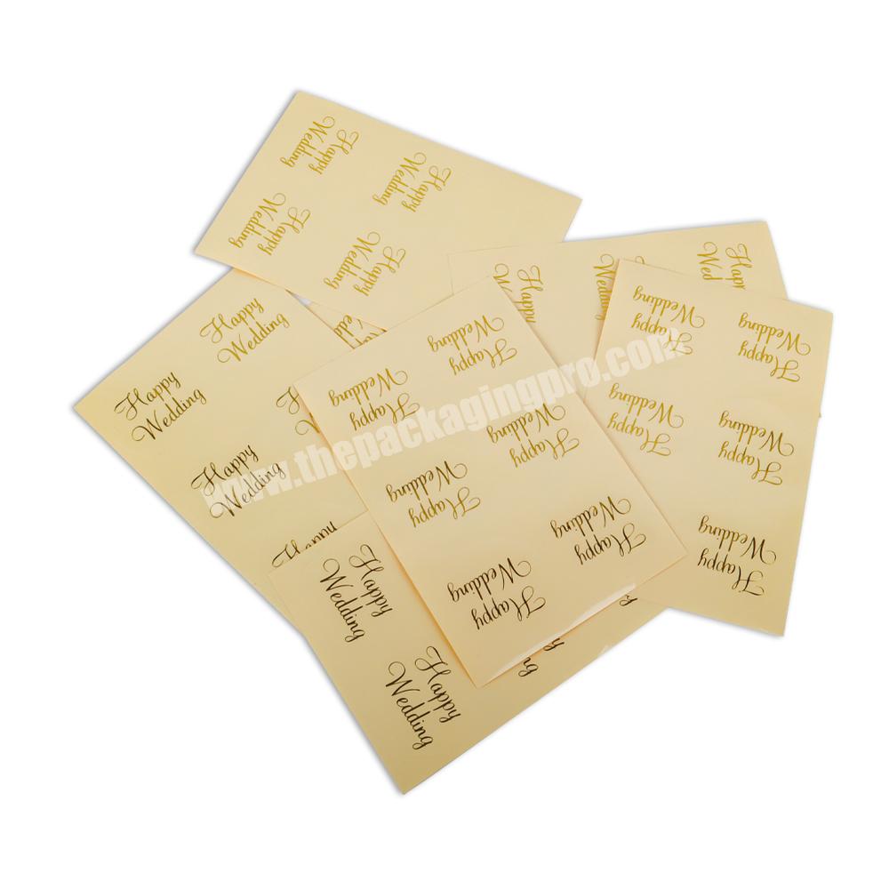 Custom Logo Printed Adhesive Paper Gold Thank You Seal Label Stickers for Packaging Boxes