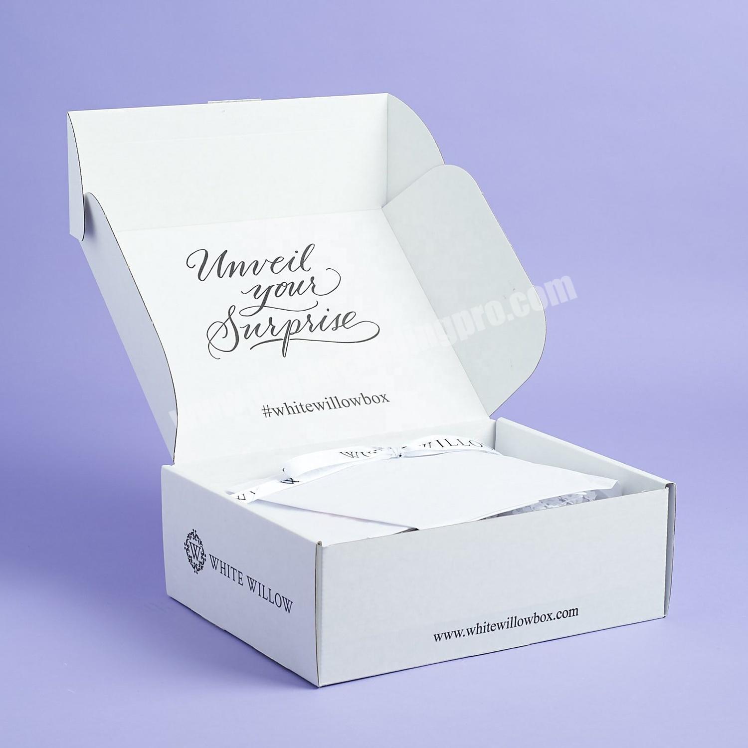 Custom Logo Printed Cosmetic Packaging Standard Durable Luxury Paper Folding Corrugated White Mailer Box