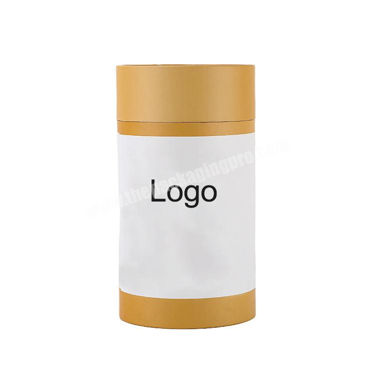 Custom Logo Printed Eco Friendly Recyclable Gift Round Packaging Cylinder Box Cosmetic Tea Candles Kraft Paper Tube