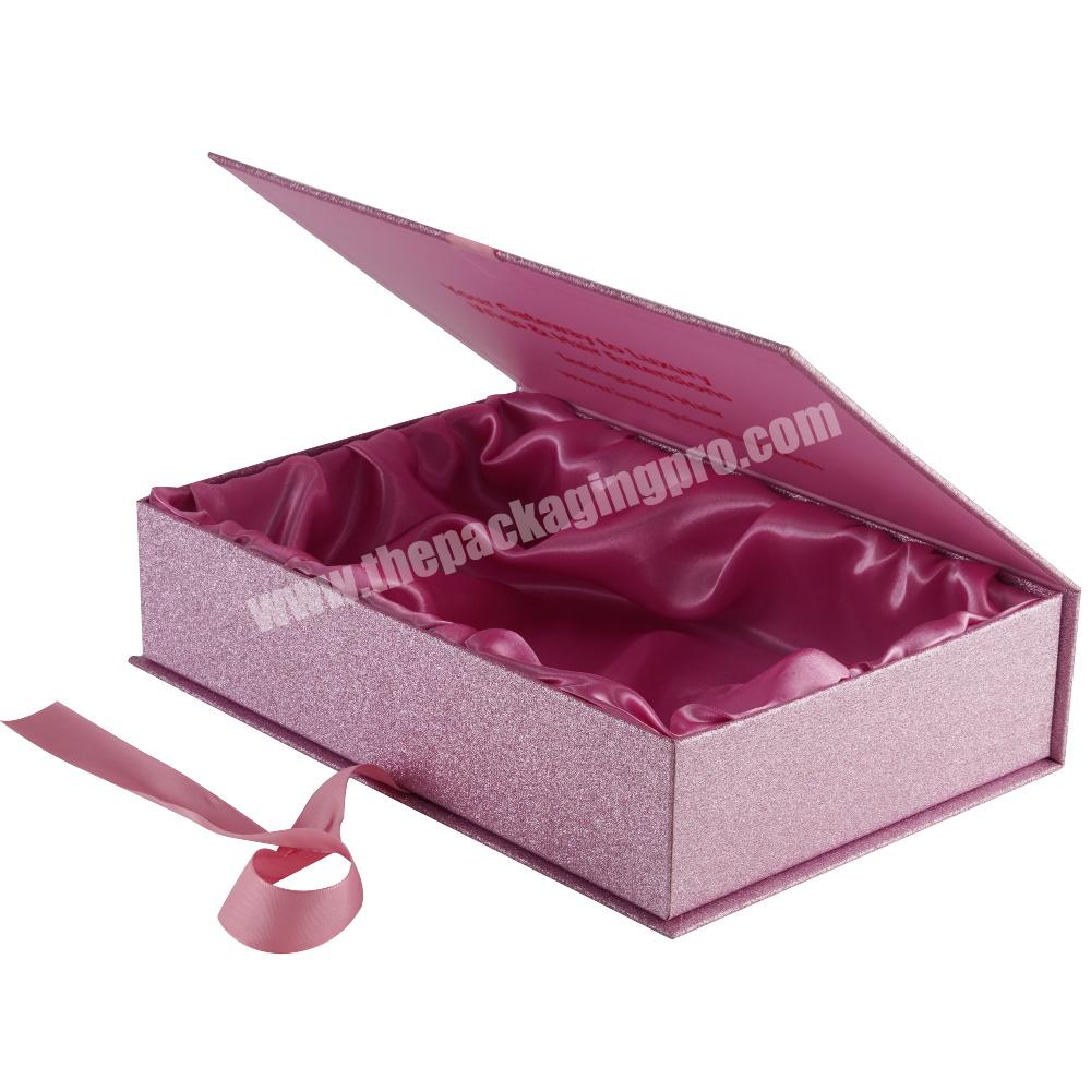 Custom Logo Printed Large Size Magnetic Closure Luxury Apparel Gift Rigid Pink Cardboard Packaging Shoe Box Foldable