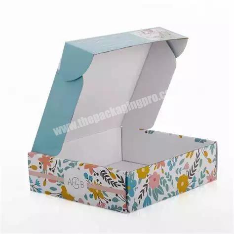 Custom Logo Printed Rigid Kraft Paper Packaging Mailing Shipping Cardboard Colored Corrugated Box For Clothing