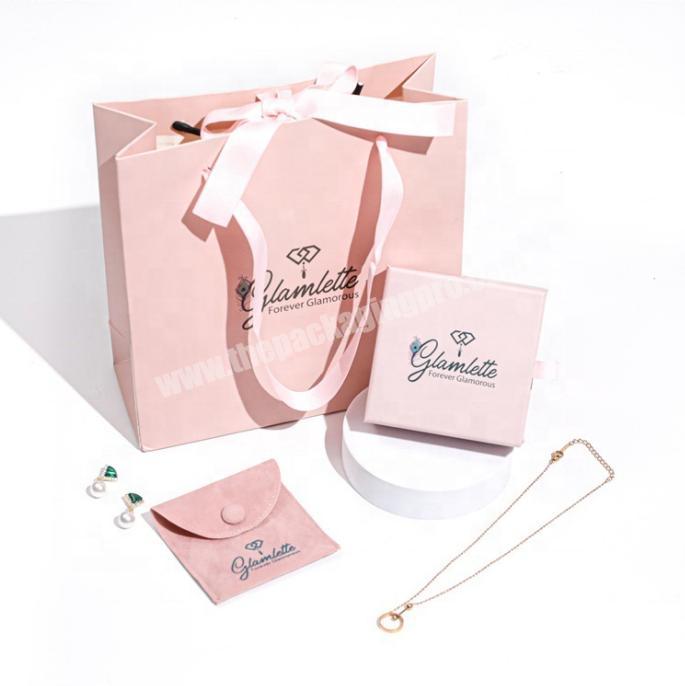Custom Logo Printed Small Luxury Paper Bag For Jewelry Packaging Box