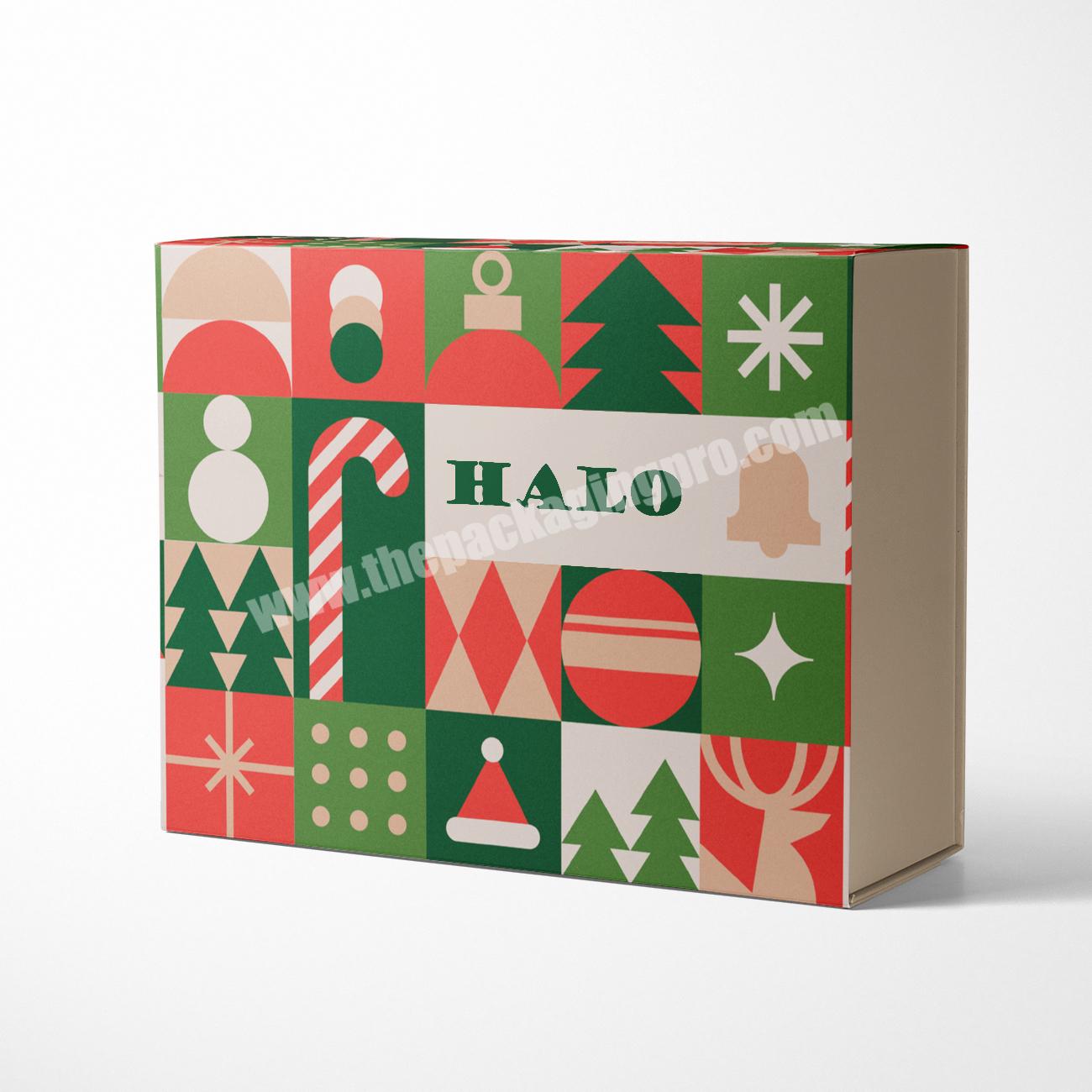 Custom Logo Rectangular Christmas Impresora Embalaje Cajas De Carton Paper Box Para Regalos Envios Por Mayor