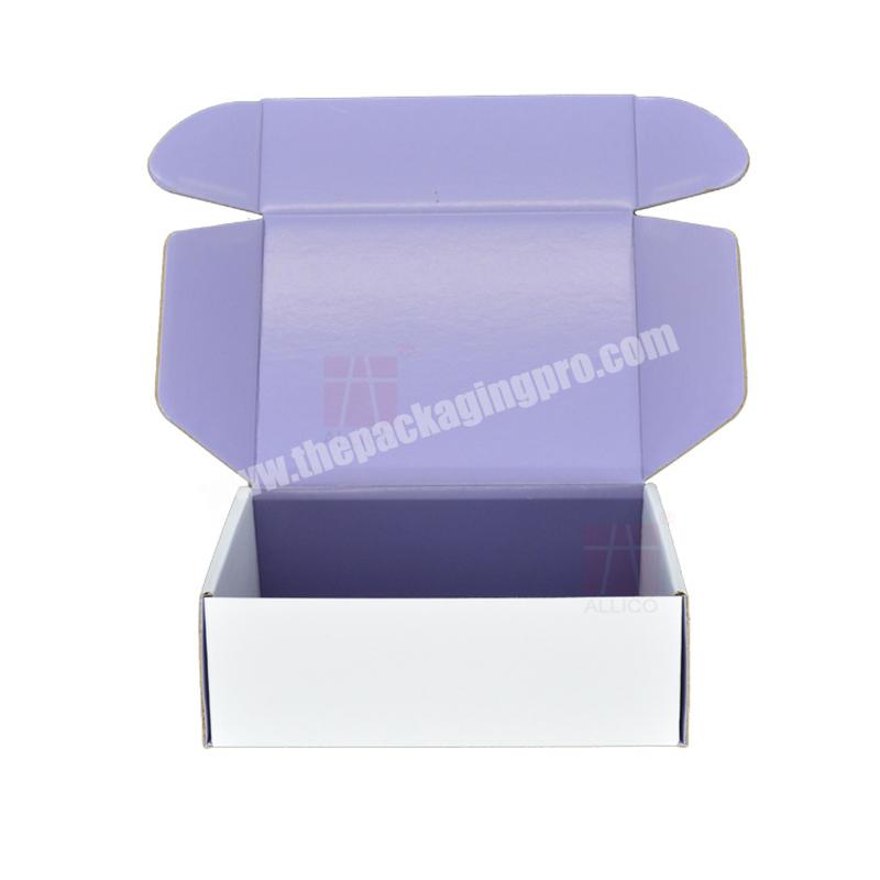 Custom Logo White Printed Corrugated Cardboard Paper Packaging Mail Post Shipping Box