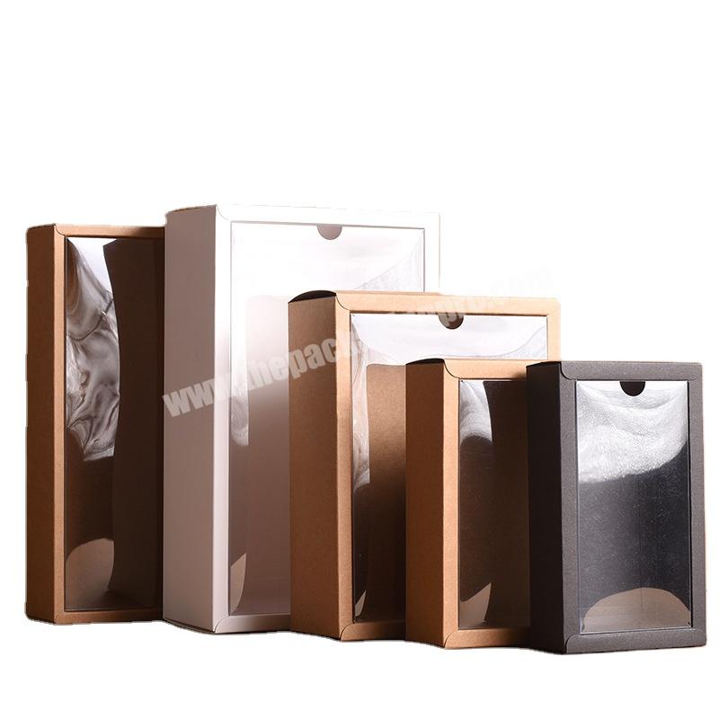 Custom Logo White Square Paper Drawer Soap Gift Folding Box With PVC Window