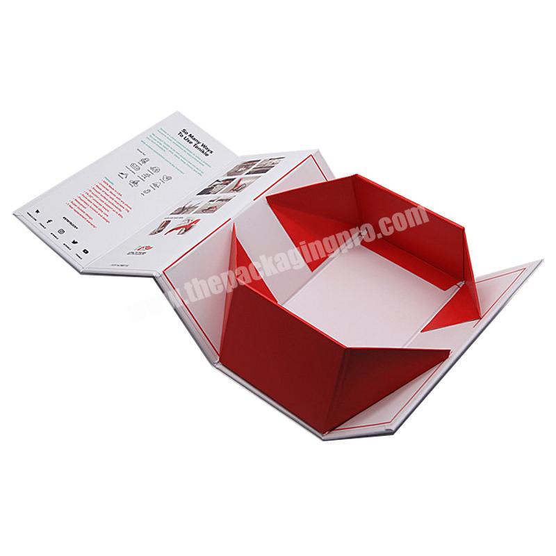 Custom Luxury Collapsible Cardboard  Folding Lock Jewelry  Magnetic Closure Box With Logo