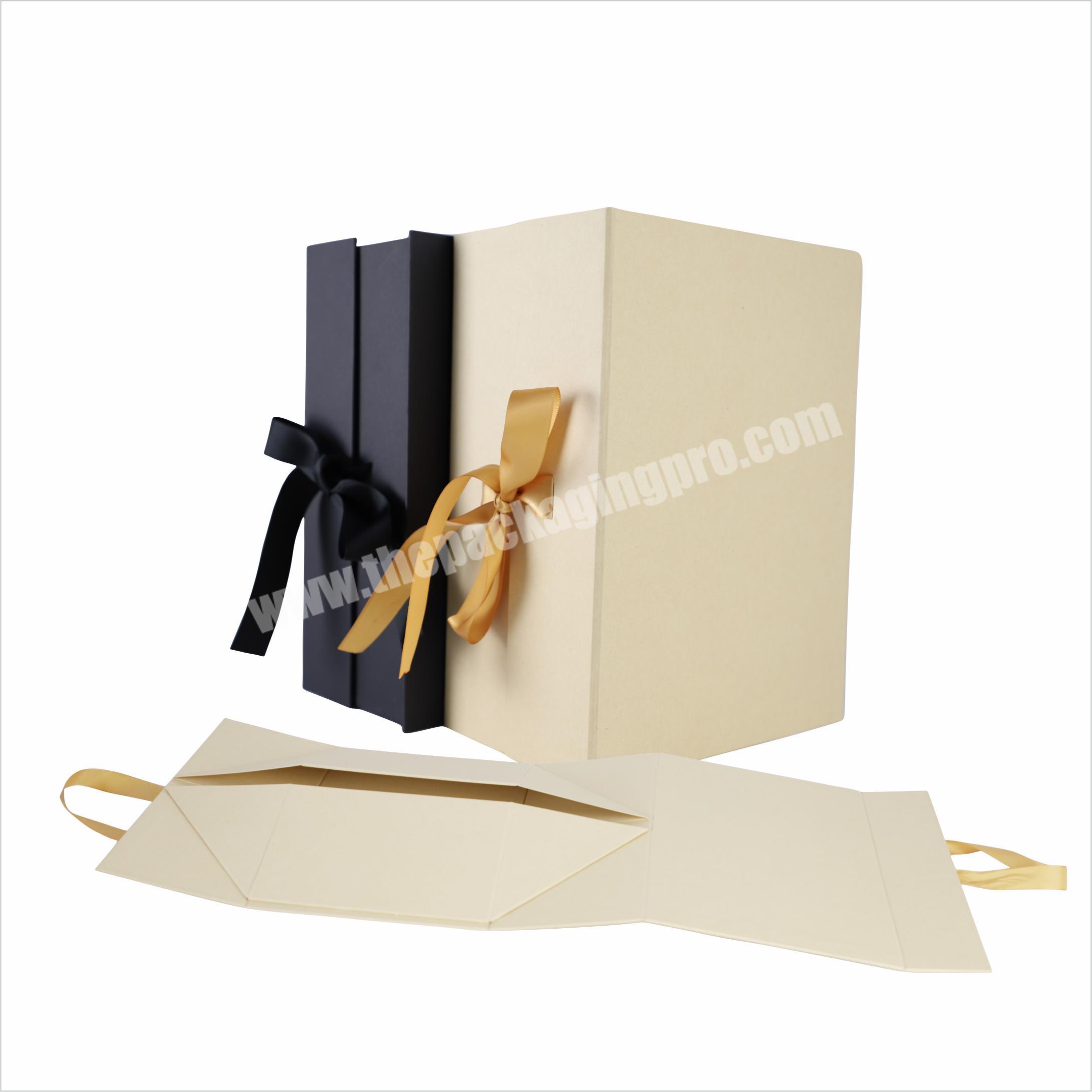Custom Luxury Cosmetic Lipstick Set Packaging Folding Magnetic Closure Gift Packing Ribbon Box For Skin Care