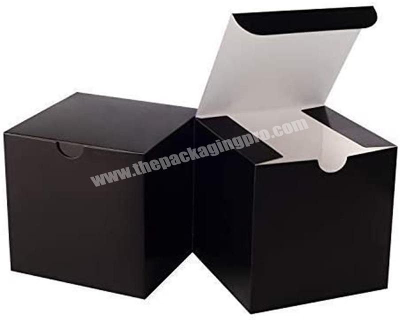 Custom Luxury Rigid Black Square Paper Packaging Boxes Birthday Party Gift Candle Box With Logo