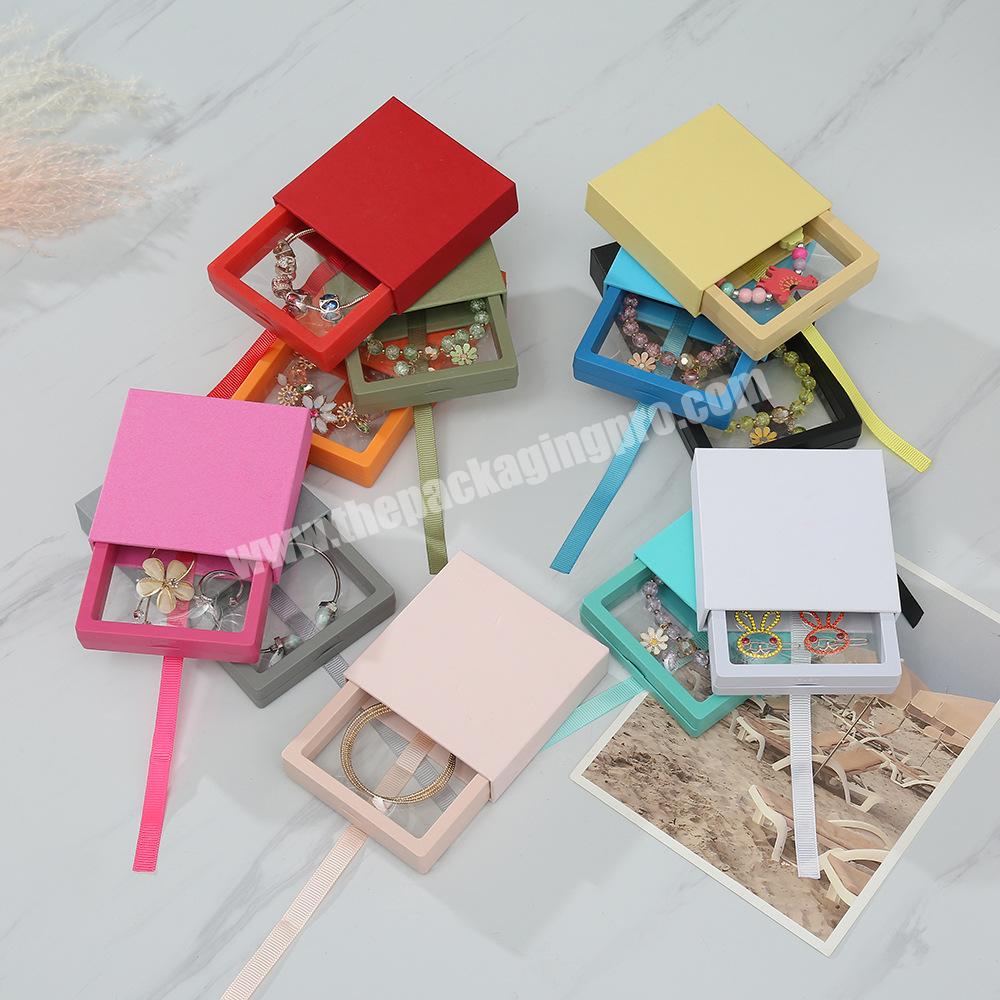 Custom PE Film Anti-Oxidation Coin Storage Floating Travel Jewelry Case Box With Color Ribbon Puller