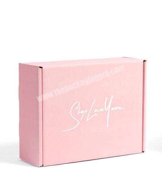 Custom Packing Shipping Mailer Box For Small Business Boxes With Logo Packaging For Dress Underwear Shoe In Pink