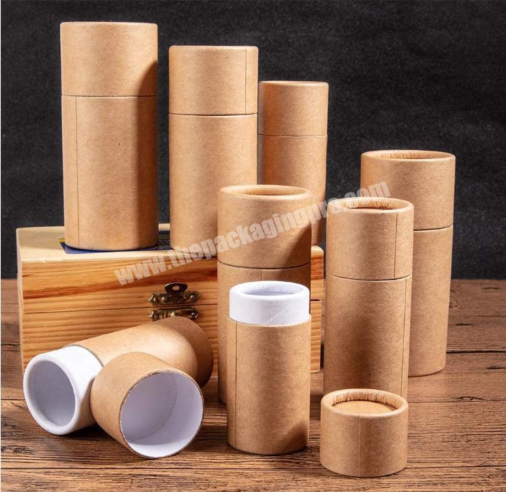 Custom Printed Creative Round Kraft Paper Tube Packaging For Food Packaging