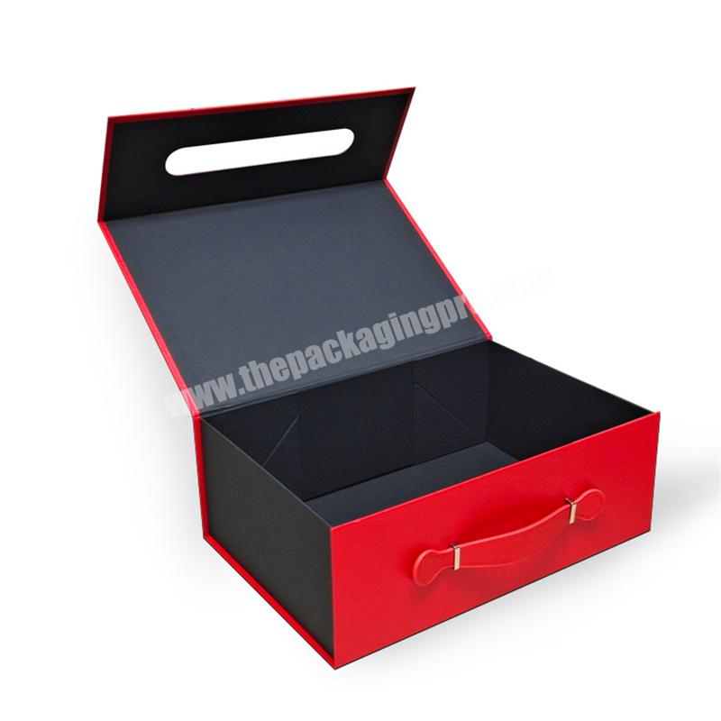 Custom Printed Logo Cardboard Luxury Recycled Paper Magnetic Clothing Folding Packaging Gift Box Shoes Foldable Cardboard Box