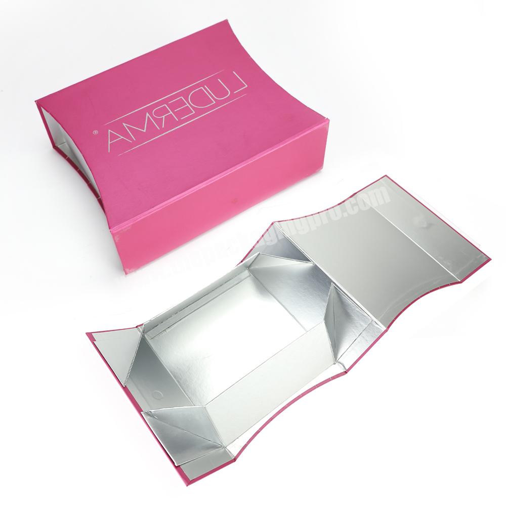 Custom Red Cosmetic Perfume Packaging Foldable Magnetic Cardboard Gift Box for Beauty Product Packaging