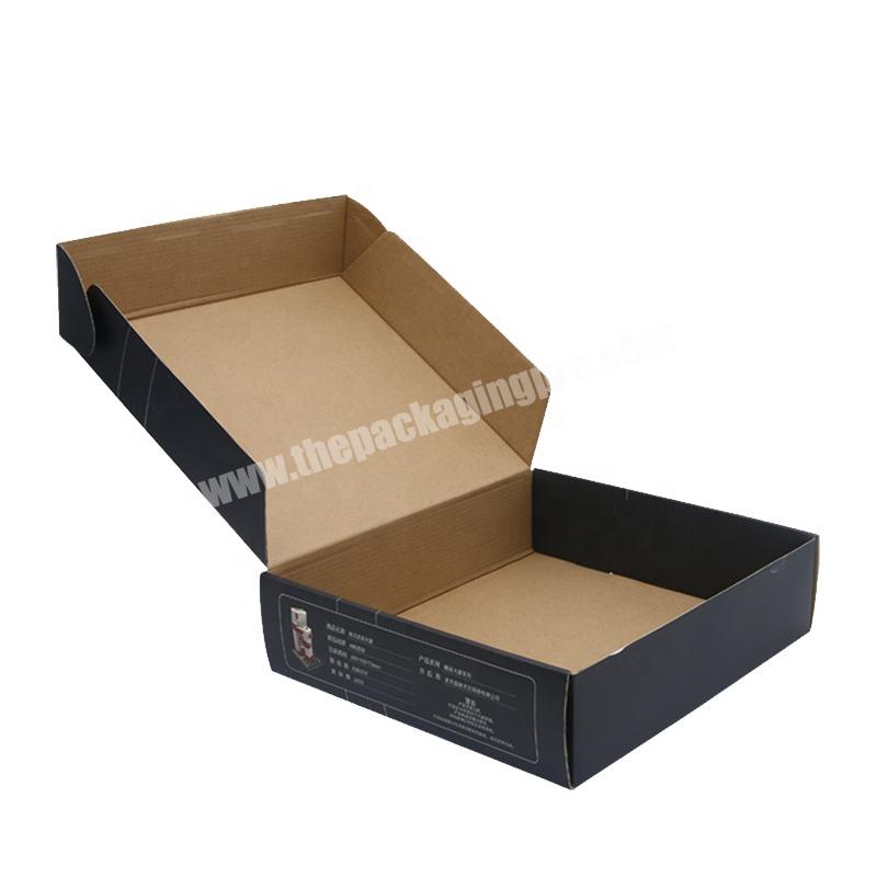 Custom Shoe Suit Box Packing Black Double-sided Printing Raised Aircraft Corrugated Box
