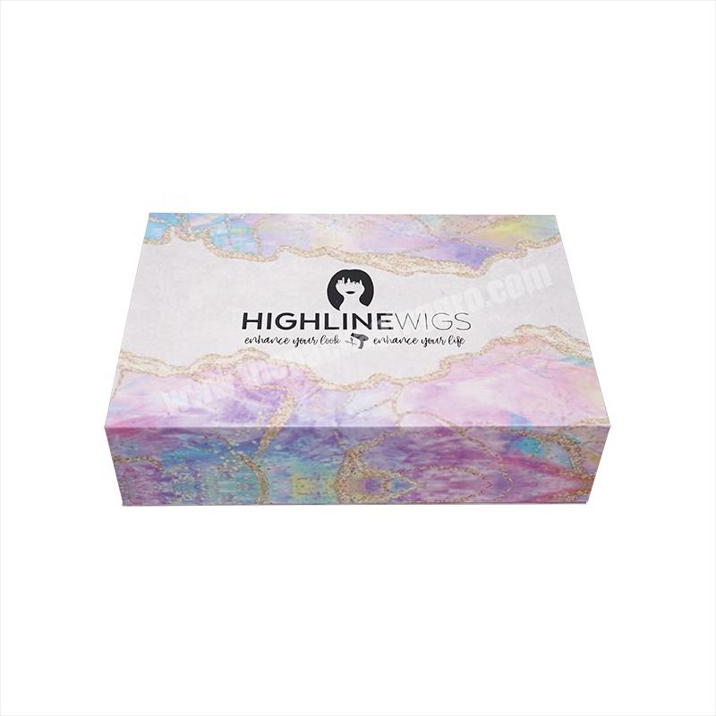 Custom Size Shape Color Logo Print Coated Paper Packing Box Recycled Color Gift Box High Quality Magnetic Closure Flip Paper Box