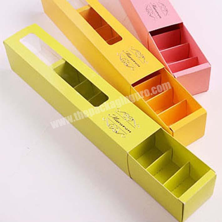 Custom Top Grade Paper Drawer Box Macaroon Box Multicolor Choice