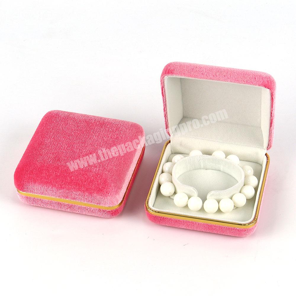 Custom bracelet jewelry box packaging with logo high end travel jewelry organizer jewelry box velvet minimalist gift box