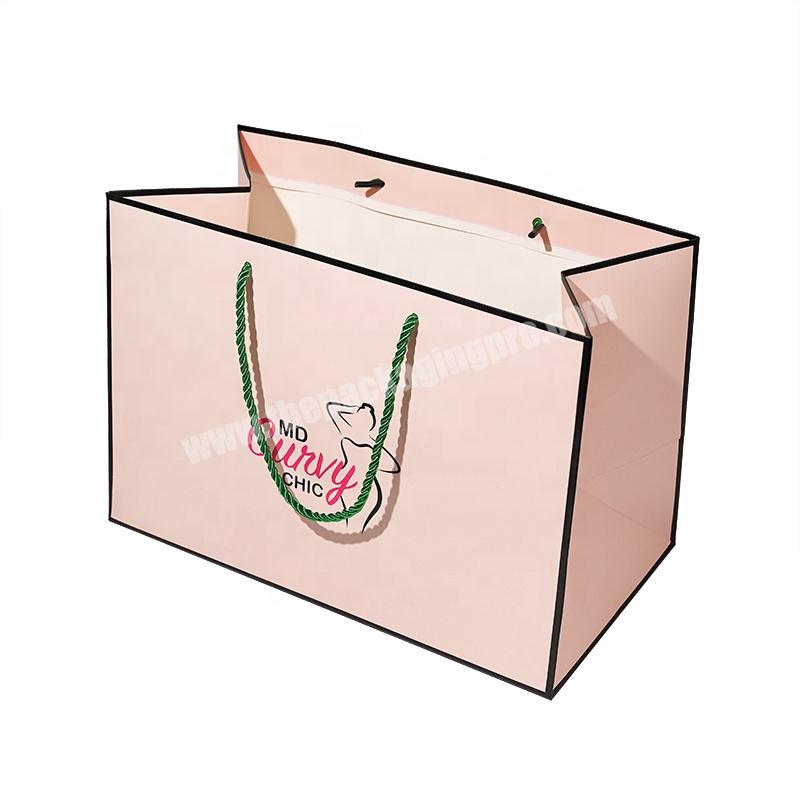 Custom clothing shopping bags gift paper bag packaging with handle luxury bags for skincare setjewelrycosmetic