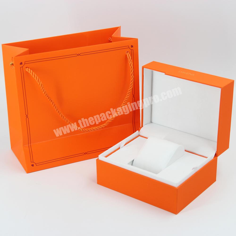 Custom design logo gift flip watch winder box automatic with pouch gift set packaging storage watch gift box luxury watch boxes