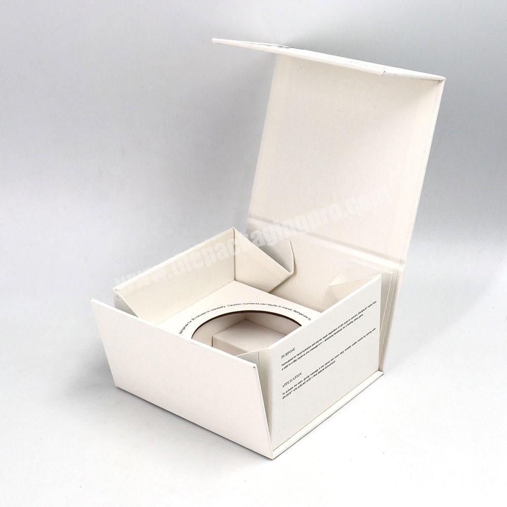 Custom fashion attractive design gift packaging candle box delicate appearance gift shipping boxes white candle folding box