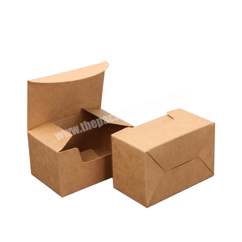 Custom folding collapsible natural brown kraft business card paper box