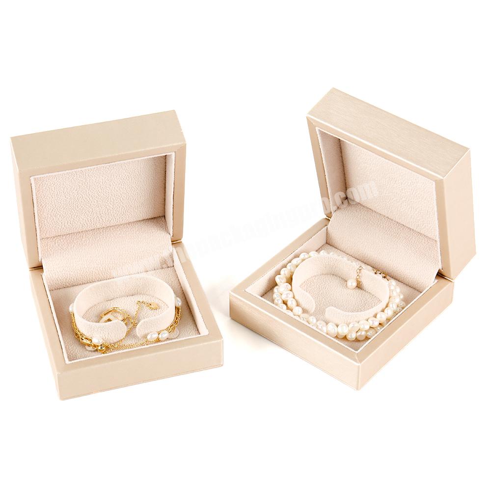 Custom gold leather bracelet gift box ornate jewelry leatherette travel bracelet jewelry box packaging magnet rose gold ring box