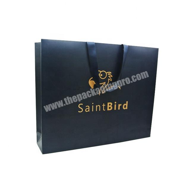 Custom kraft paper bag with logo black bag shopping bag paper