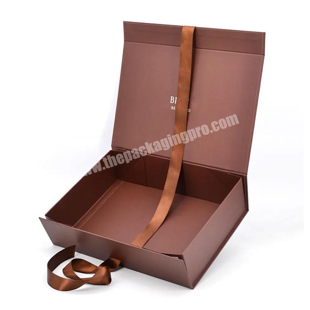 Custom logo folding magnetic packaging gift boxes for small business gift box with ribbon for valentine wedding luxury gift box