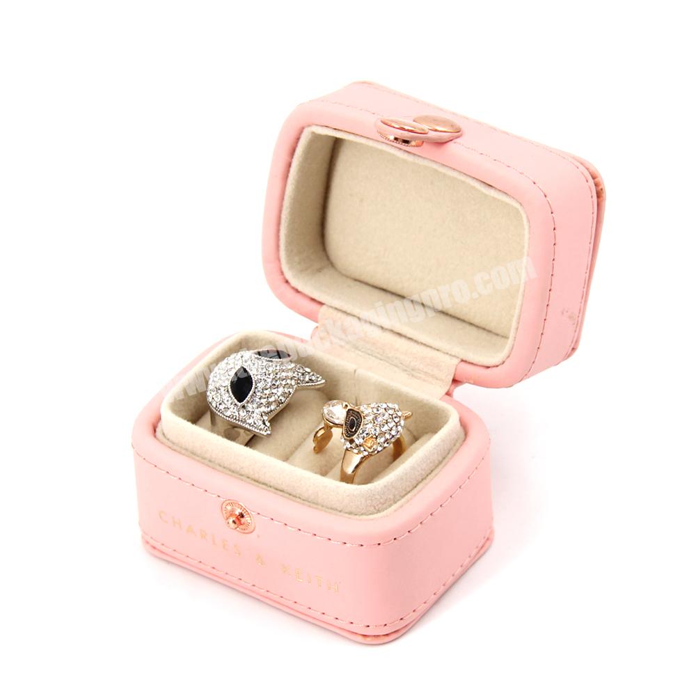 Custom logo magnetic jewelry box packaging ring necklace jewelry storage box travel luxury ring packaging magnetic jewelry box