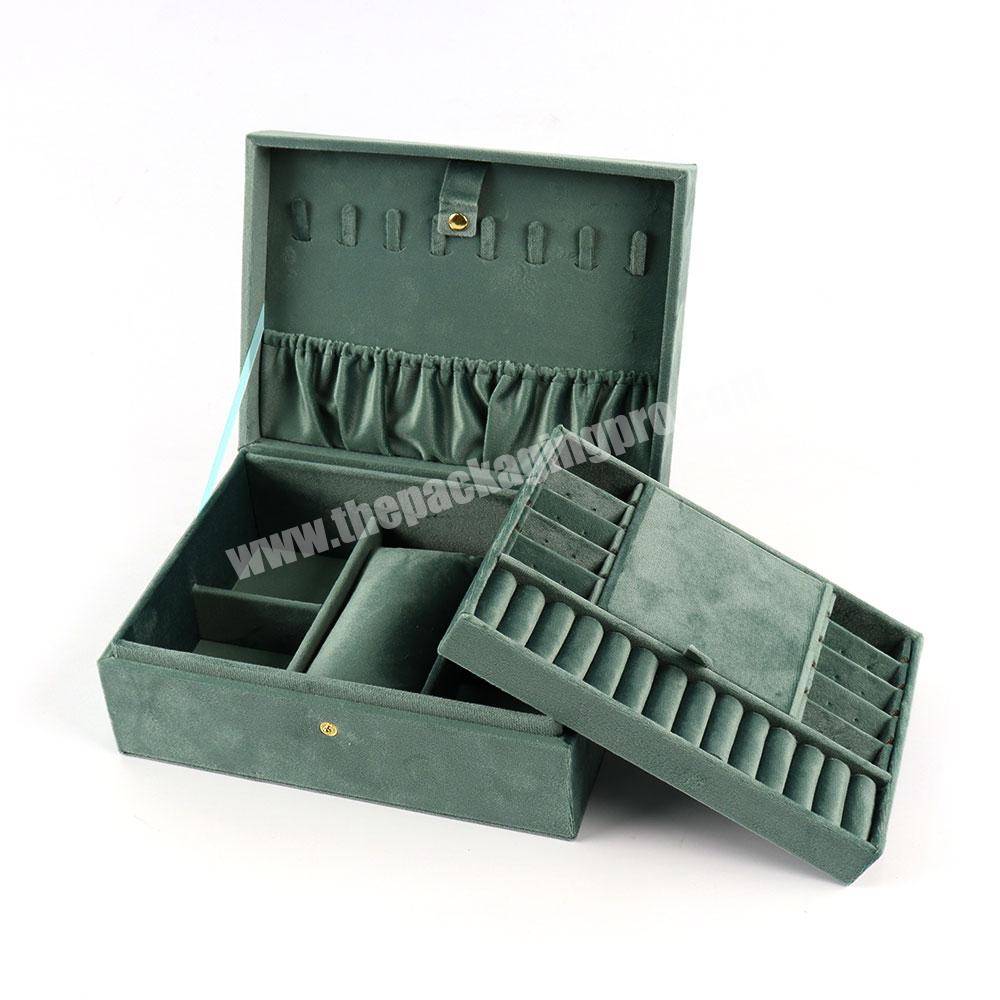Custom logo necklace storage gift box jewelry gift case luxury jewelry packaging boxes jewelry velvet gift display box